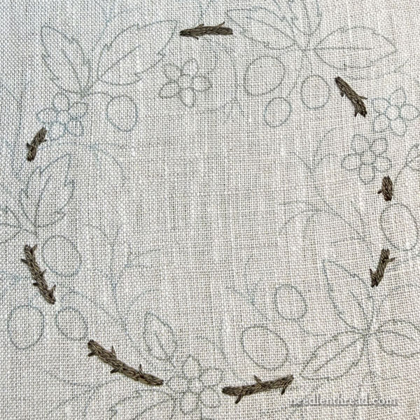 Blackberry Brambles Blossoms stitch-along lesson 1