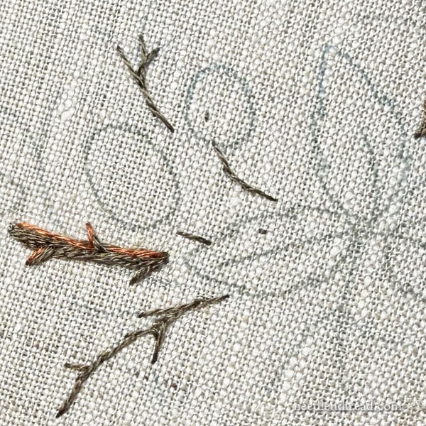 Blackberry Brambles Blossoms stitch-along lesson 1