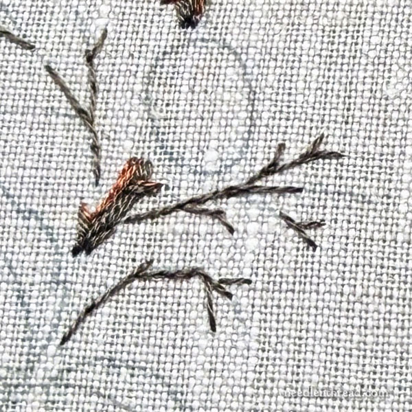 Blackberry Brambles Blossoms stitch-along lesson 1
