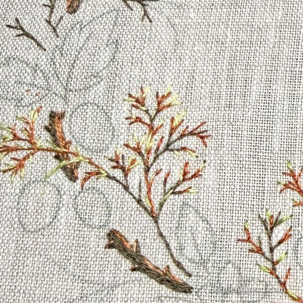 Blackberry Brambles Blossoms stitch-along lesson 1