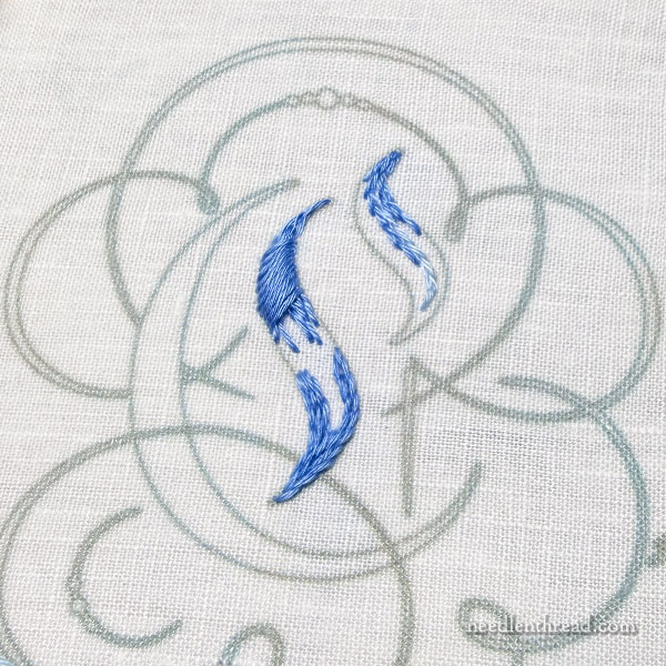 Hand embroidered maniturgium: O Clemens
