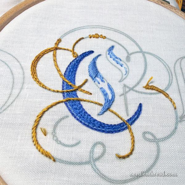 Hand embroidered maniturgium: O Clemens