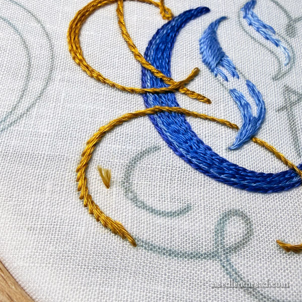 Hand embroidered maniturgium: O Clemens