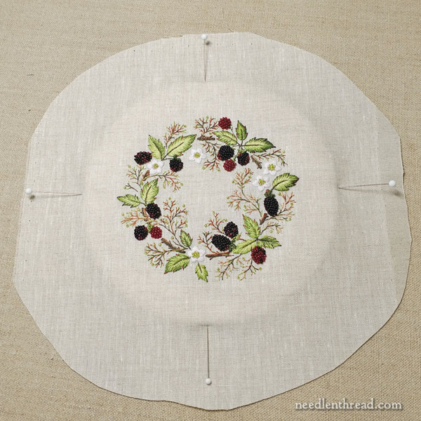 Blackberry Brambles & Blossoms Stitch-Along - Lesson 5, framing