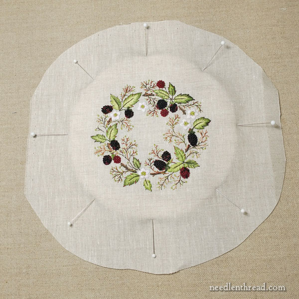 Blackberry Brambles & Blossoms Stitch-Along - Lesson 5, framing