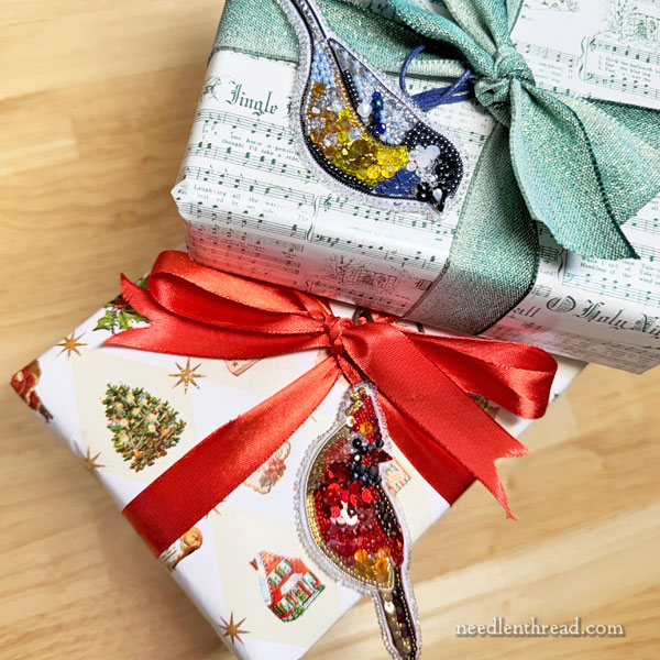 bead embroidery kits for ornaments - birds and more