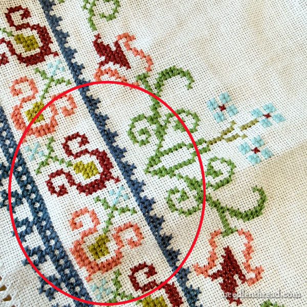 Santorini Floral folk embroidery cross stitch kit