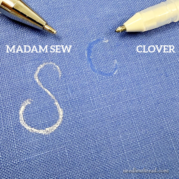 white transfer pens for embroidery